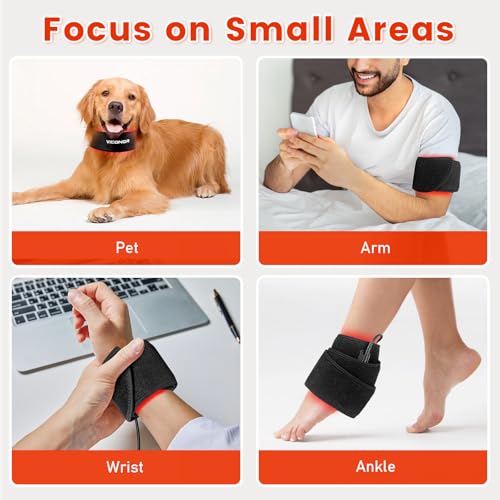 Red Light Therapy Belt for Body, Near Infrared Light Therapy for Face Neck 15W Wearable Red Light Neck Wrap with Timer Belt for Chin Hand Wrist Knee Unisex Gift - Image 4