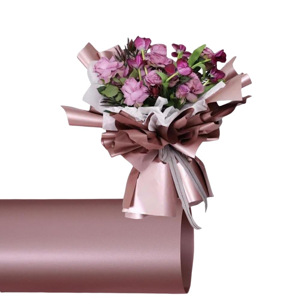 Lot De 20 Feuilles De Papier Cadeau Double Face Pour Bouquet De Fleurs, Imperméable, Mat, Emballage Cadeau De Fleuriste, Papier Décoratif Pour Loisirs