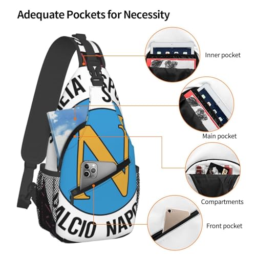 Societa Sportiva Calcio Napoli Small Crossbody Backpack Sling Bag For Men Women Mini One Shoulder Chest Bags Gym Sport Travel Hiking Daypack4