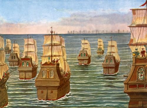 Flotte de Lorenzo D'almeida poster art mural Tancredi Scarpelli 60x90cm