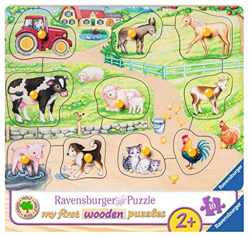 Ravensburger Kinderpuzzle - 03689 Morgens auf dem Bauernhof - My First...