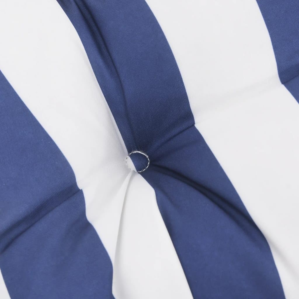 vidaXL Coussin de Banc de Jardin, Coussin de Siège, Coussin de Banc de Patio, Coussin de Meuble de Jardin d'Extérieur, Rayures Bleues/Blanches 150x50x7 cm