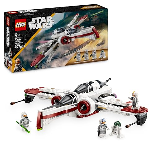 LEGO Star Wars 75402 Le Chasseur ARC-170-4 minifigurines Dont des Pilotes Clones et 1 droïde R4-P44 - Idée de Cadeau pour Les Fans de La Revanche des Sith -...