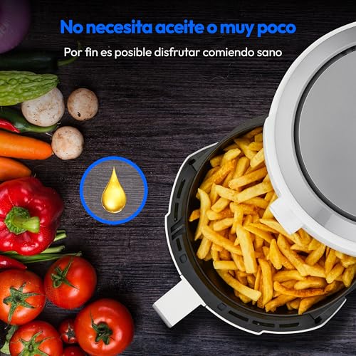 MEDION Freidora de aire caliente P30 L (4,7 litros, freidora de aire, 1500 vatios, fácil manejo, freír sin aceite, temporizador de 60 minutos, hasta 200° C, revestimiento antiadherente, MD13020) - imagen 5