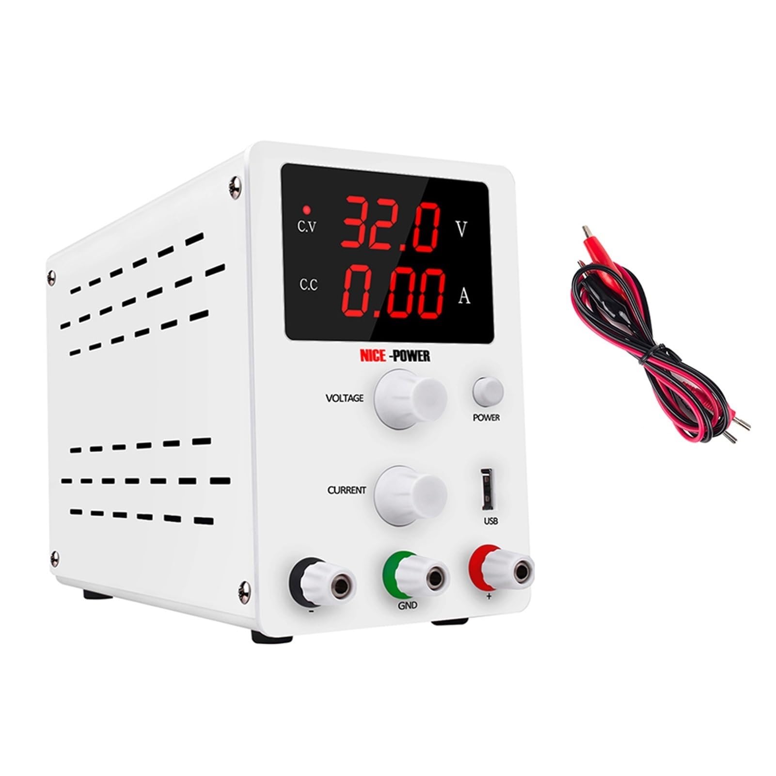 Labornetzteil, Digitalbank reguliertes Wechsel DC USB. Stromversorgung 3. 0V 10A. Einstellbare Laborbank-Stromquellenregler(AU)