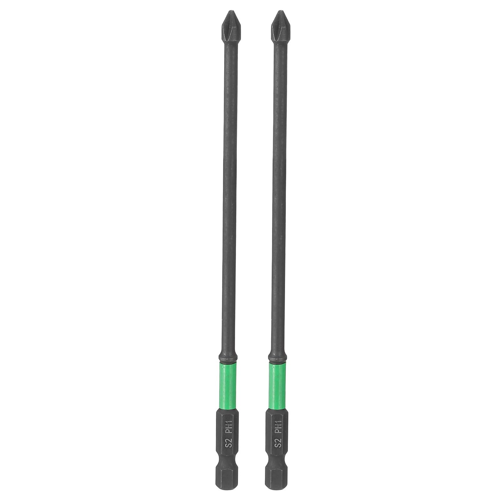 sourcing map 2pcs #1 Impact Phillips Screwdriver Bit PH1 1/4" Hex Shank 6" (150mm) Length 6mm Rod Magnetic Cross Head Drill Bits S2 Steel Industrial Screw Drivers for Impact Power Tools