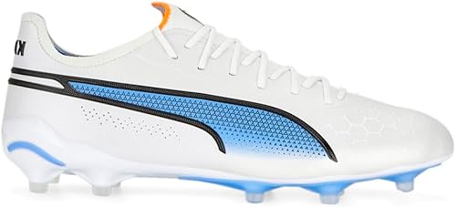 PUMA Mens King Ultimate Soccer Cleats Cleated, Firm Ground, Turf - White - Size 