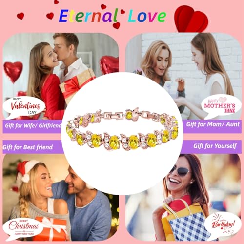 Image of LMXXVJ Fashion Tennis Bracelet Created Emerald White Gold Plated Charm Bracelet Gifts Jewelry for Women
