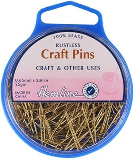 Hemline H712 Nickle Plated Brass Rust Proof Craft Pins 20mm 25g Approx 450pk