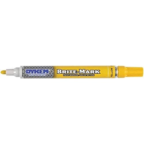 DYKEM 8030-8404 Brite-Mark Marker, Regular Line, Yellow