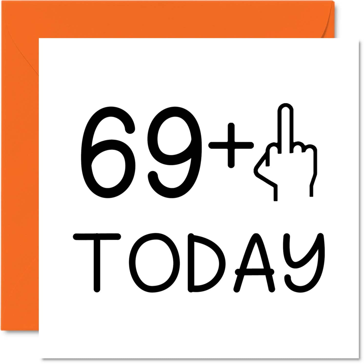 70th Birthday Card Funny for Women - Novelty Middle Finger - Rude Birthday Cards for Men, 145mm Greeting Cards, Joke Banter Cards Mum Dad Grandad Granny Nanny Auntie Uncle