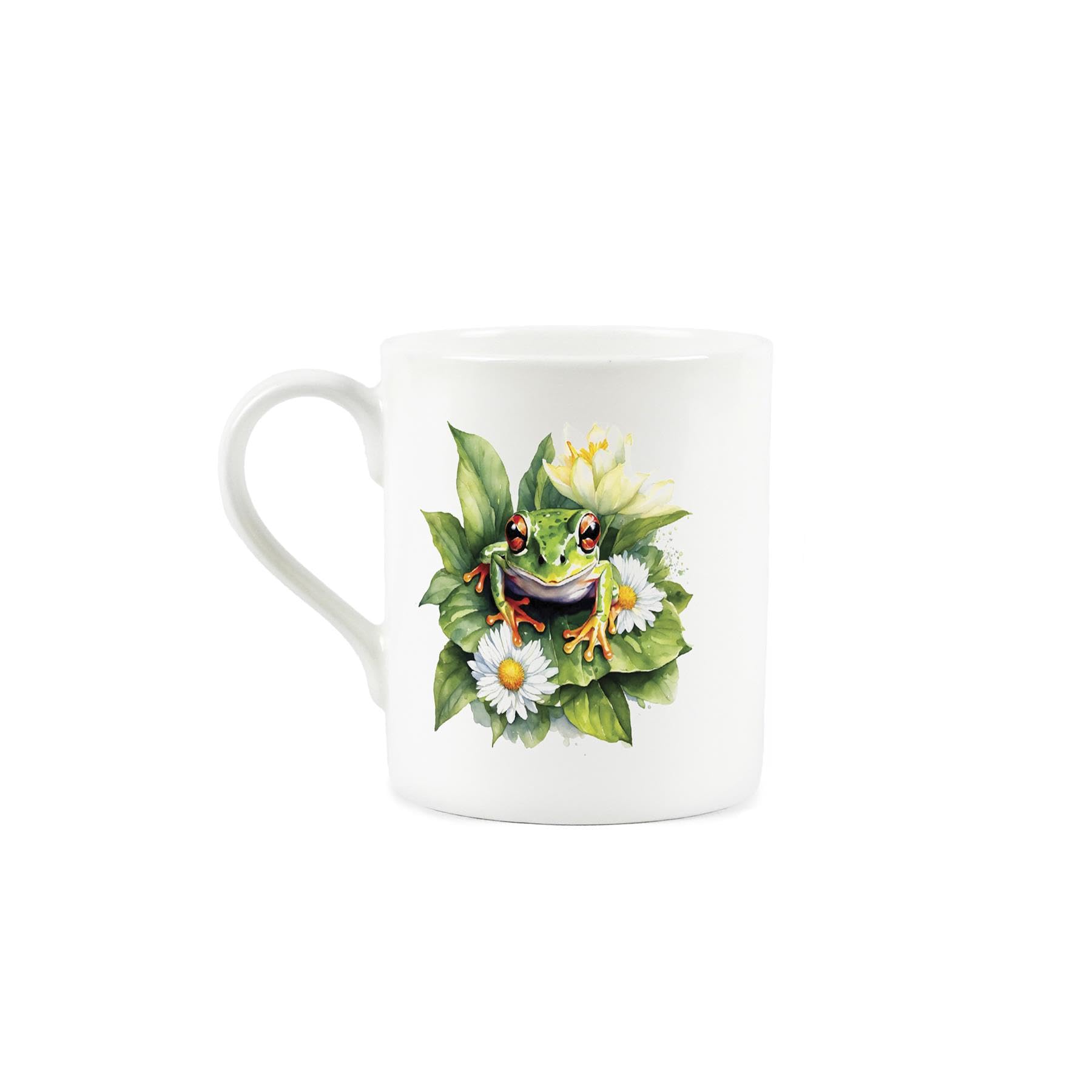 Purely Home Floral Frog Mug, Exotic Animals & Flowers Nature Gifts, Creatures Great & Small Jungle Wildlife Themed Present - Image 2