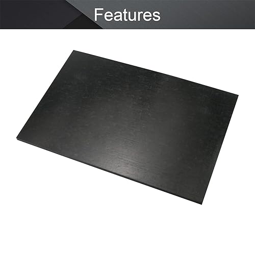 Miniatura 3 de Othmro Hoja de plástico POM negra de 0.24 x 7.87 x 11.8 pulgadas, 1 unidad, lámina de plástico rígido imprimible y duradero, materiales de bricolaje