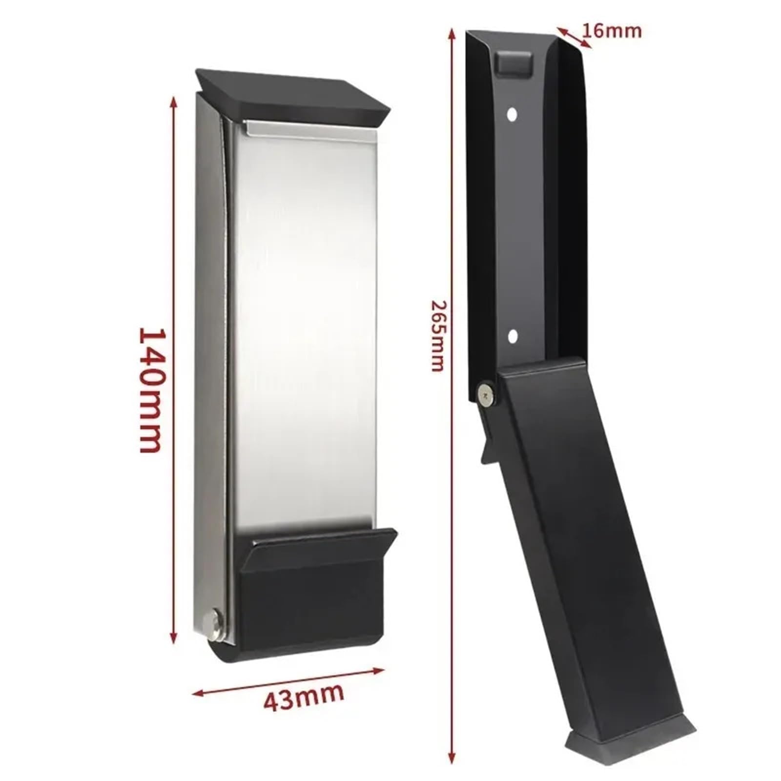 Tope Puerta Tope de puerta seguridad acero plegable resistente | Con empuñadura de goma for bloqueador de puerta de metal for el hogar(Black)