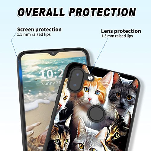 Ryuithdjp For Orbic Q10 4G Case Rc609L Cute Cats Theme With Screen Protector Detachable Stand Phone Case For Orbic Q10 4G Lte Case Soft Tpu Stylish Protective Cover #TOP4