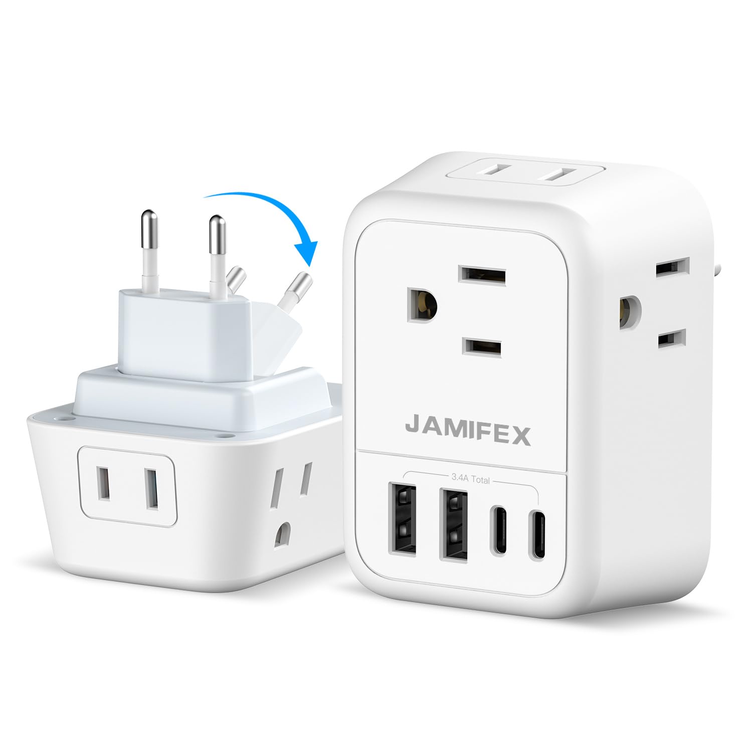Amazon.com: Foldable European Travel Plug Adapter, JAMIFEX