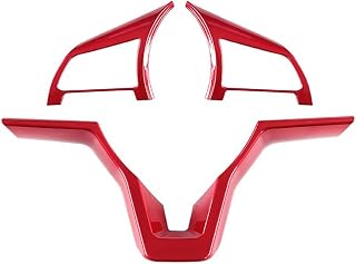 MAXDOOL Red Steering Wheel Cover Sequins Frame Trim for Nissan Rogue Altima Sentra Kicks Leaf Versa Interior Accessories(Red) | Rogue Altima Sentra Kicks Leaf Versa Interior Accessories(Red)