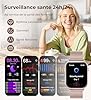 Iaret Montre Connectée Femme, 4 Bracelets, 1.83" Smartwatch, Fonction Féminine, Appels HD, 110+ Modes Sport, Podometre, Moniteur Cardiaque 24h/SpO2/Sommeil, Compatible iPhone/Android, Cadeau, Or Rose