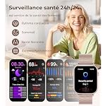 Iaret Montre Connectée Femme, 4 Bracelets, 1.83" Smartwatch, Fonction Féminine, Appels HD, 110+ Modes Sport, Podometre, Moniteur Cardiaque 24h/SpO2/Sommeil, Compatible iPhone/Android, Cadeau, Or Rose