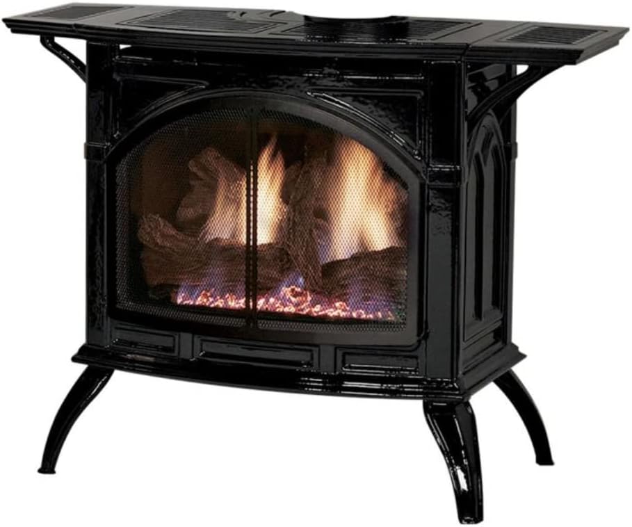 Heritage Cast Iron Porcelain Black Stove DVP30CC30BN - Natural Gas