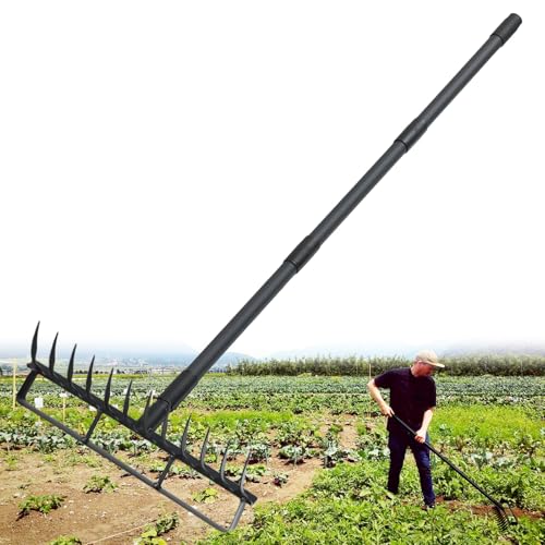 Stirrup Hoe with 76.8' Adjustable Long Handle Hula Hoe...