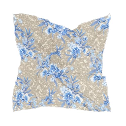 BOESI Graffiti Vintage Blue Flower Women's Headband, 23.62