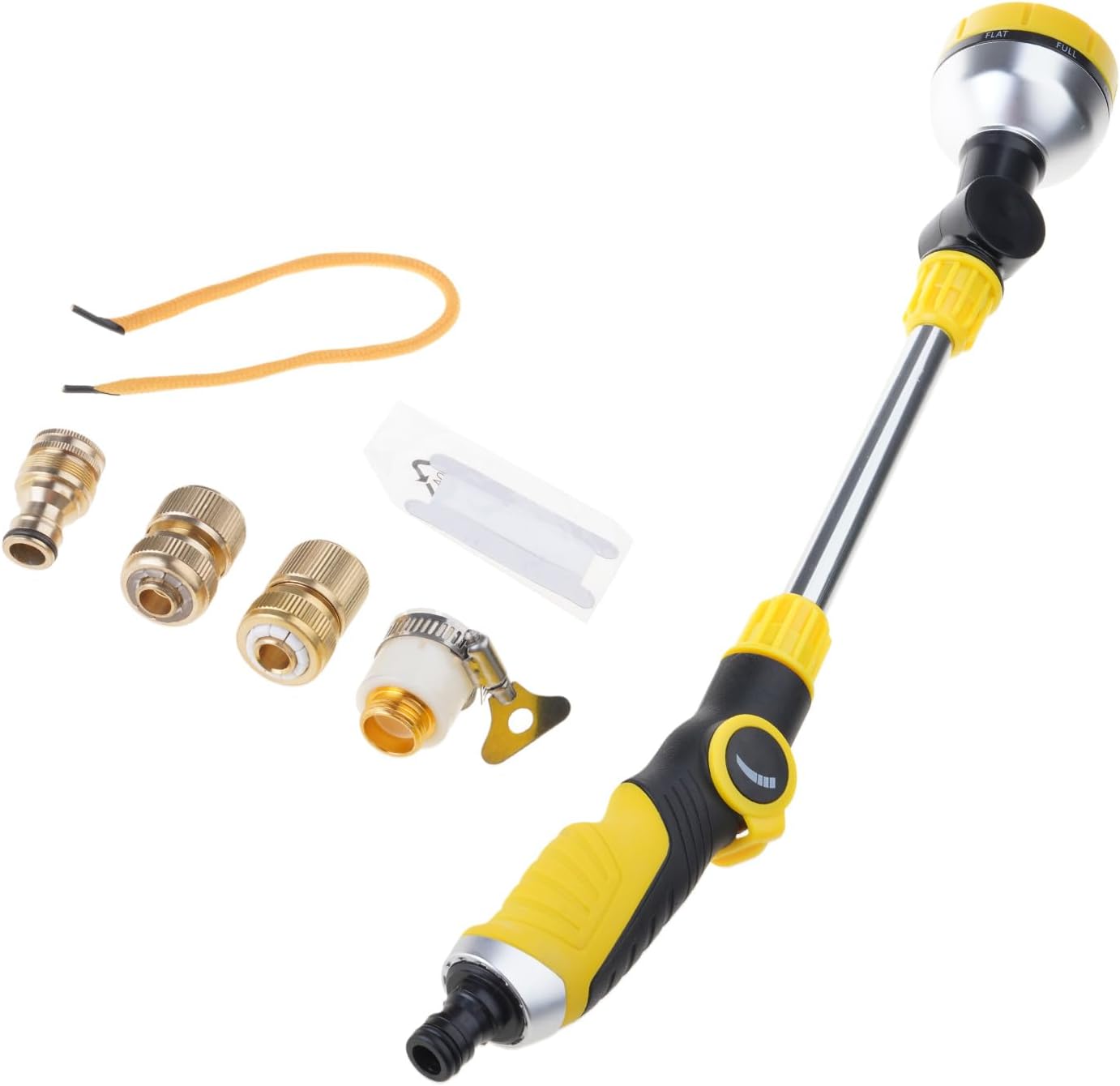 Efficient Garden Hose Wand Long Length with 8 Sprayings Patterns and Thumb Flows Control for Car Wash Watering Metal Garden Sprayers