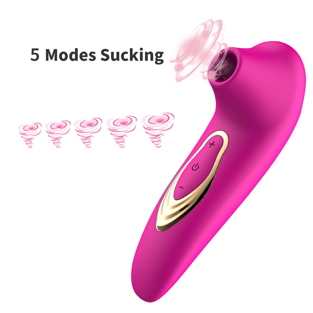 Stimulateur Clitoridien à Air Pulsé - Suceur de Clitoris avec 10 Modes de Succion sous Vide - Vibromasseur Aspirant Étanche IPX7 - Silicone Médical Silencieux & Rechargeable - Sextoy Femme & Couple