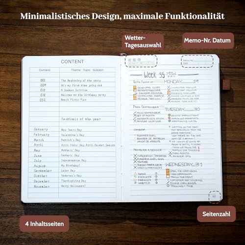 CAGIE Notizbuch A5 Leder Tagebuch für Erwachsene Vintage Lederheft Notizbuch Liniert mit Kreuz, Hardcover 320 Seiten Dickes Notizblock Tagebuch für Jungs, Dunkelbraun