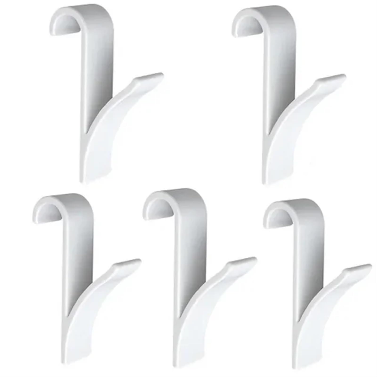SHBHWS Kitchen Bathroom Hanger Clips Storage Racks White Clear Towel Radiator Rail Clothes Scarf Hooks Holder For use in Bathroom(White 5 pcs)