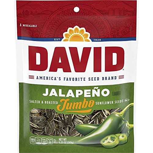 David's Sunflower Seeds Jalapeno, 5.25 Ounce (Pack of 12)