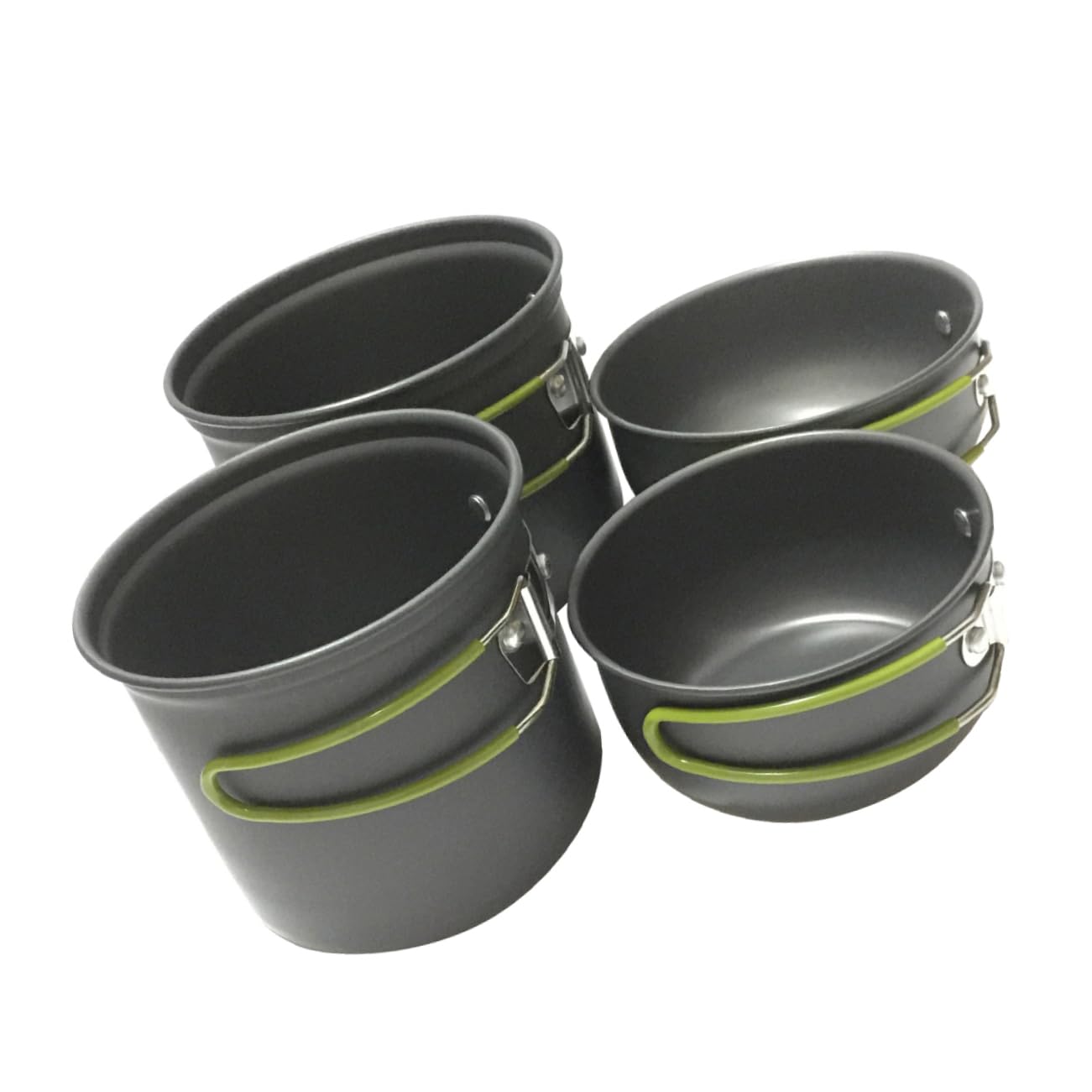 BESPORTBLE 1 Set 4 Pièces Ensemble Cuisine de Camping en Alliage D'aluminium pour 2-3 Personnes, Ustensiles Cuisine Solide pour Randonnée, Pique-niques, Camping