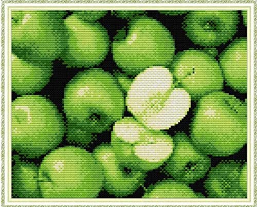 Kit broderie point de croix fruits verts 11CT 40x50cm