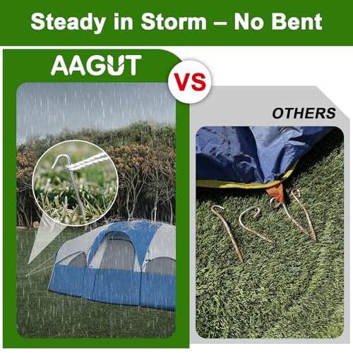 AAGUT 25 Pack Heavy Duty Steel Stakes