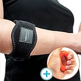 2-Pack Tennis Elbow Brace with Compression Pad by WITKEEN - Adjustable Elbow Support for Tendonitis - Premium Tennis Equipment with Elbow Strap & Hand Grip - E-Guide Bonus