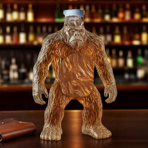 Novelty 3D Design Whiskey Bottle Decanter Whiskey Bottle Glass Unique Wine Decanter Rustic Dining Lodge Cabin And Bar Décor