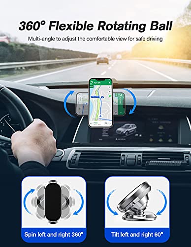 Image of [2 Pack] Magnetic Phone Holder for Car[Upgrade Magnet] Phone Mount for Car,Car Phone Holder Mount 360 Adjustable, Dashboard Car Mount Fits Samsung iPhone etc All Smartphones