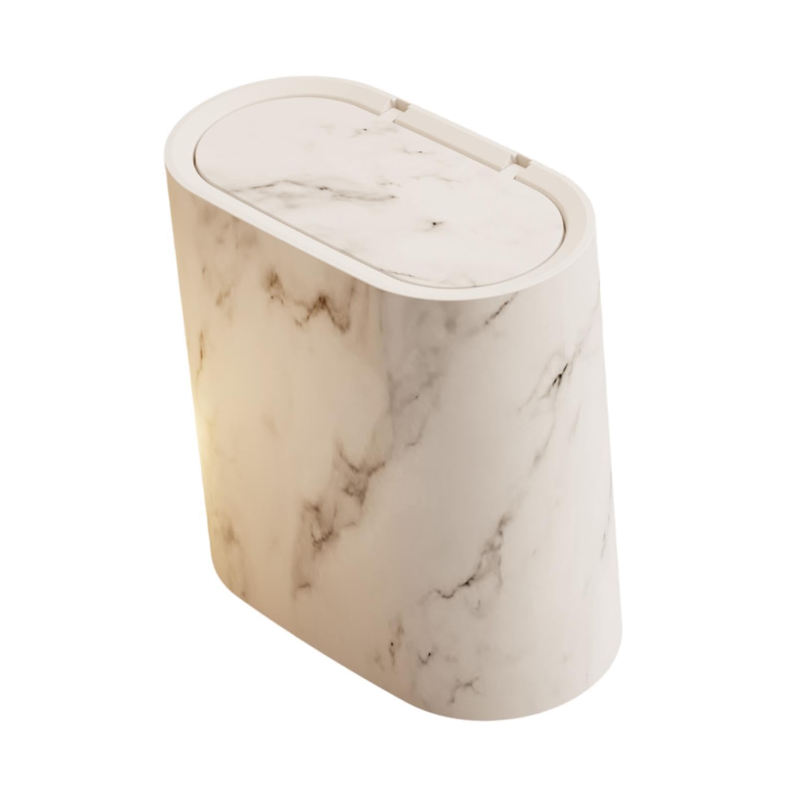 Poubelle de cuisine étroite blanche avec couvercle scellé Baoblaze