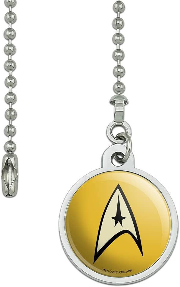 GRAPHICS & MORE Star Trek Command Shield Ceiling Fan and Light Pull Chain