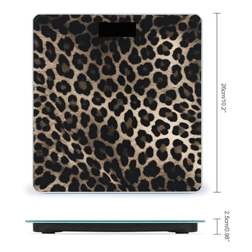 Báscula de Baño Digital Estampado Leopardo Negro 400 lb miniatura 2