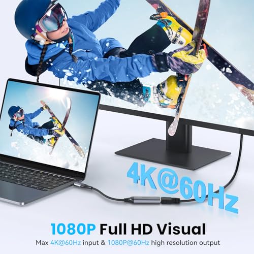 ELUTENG Video Capture Card, 4K HDMI to 1080P USB-A/USB-C Video Recording Card for Gaming, Video Streaming, Conference & TV Recording, Compatible with Windows, Linux, Android