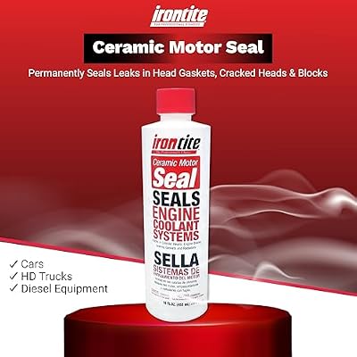 Irontite Ceramic Motor Seal - Engine Cooling System Sealer for Head Gaskets, Radiators, Leaks, Cracks - Prevents Corrosion & Rust, Improves Cooling Performance, Stops Overheating & Coolant Loss