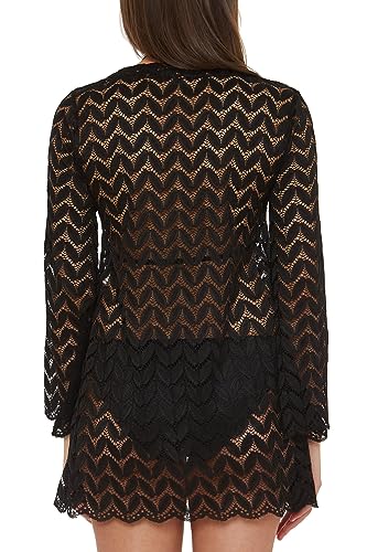 Women's Venice Lace Up Sheer Tunic, Sexy, Beach Cover Ups2