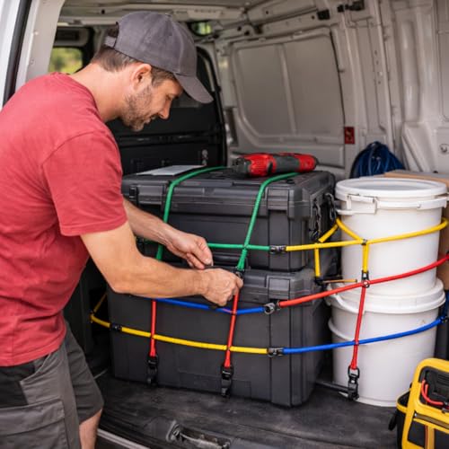 10x Expander mit Haken & Gepäckspanner - Spanngummis & Gummiseile mit Haken zur Befestigung - div. Längen - extra starker Haken - Autozubehör