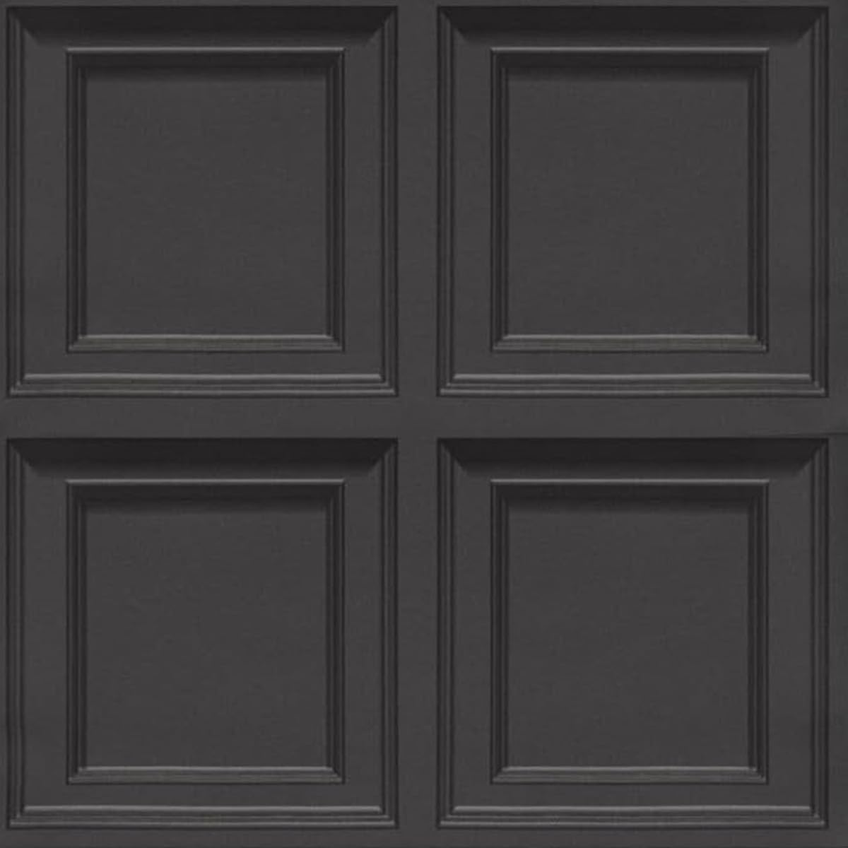 Anttyscar 3D Effect Wood Panelling Lattice Contour Wallpaper Retro Panel Effect Wallpaper Tartan Paneled Wallpapers for Adults Kids Bedroom Living Room Hallway Stairs Lounge Black — image 1
