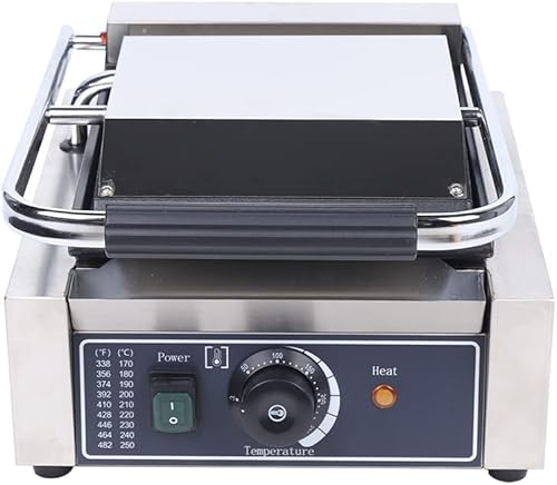 Miniatura 6 de Panini Press Sandwichera, parrilla de prensa eléctrica para interiores de 1800 W, máquina para hacer sándwiches de temperatura ajustable, parrilla