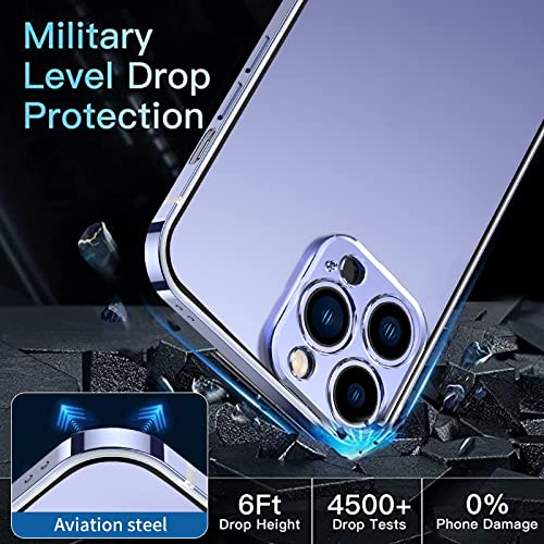 Coque de téléphone en métal anti-rayure avec dos transparent pour protéger l'objectif iPhone 13 Pro - 2