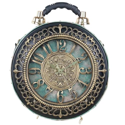 Image of Women PVC Clock Shaped Handbag Crossbody Shoulder Bag Clock Purse