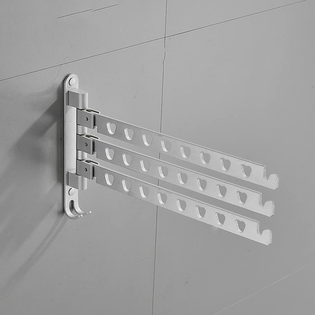 Aluminum Clothes Rack Swivel Folding Hanger Dryer Balcony Drying for Wall Mounted(D)