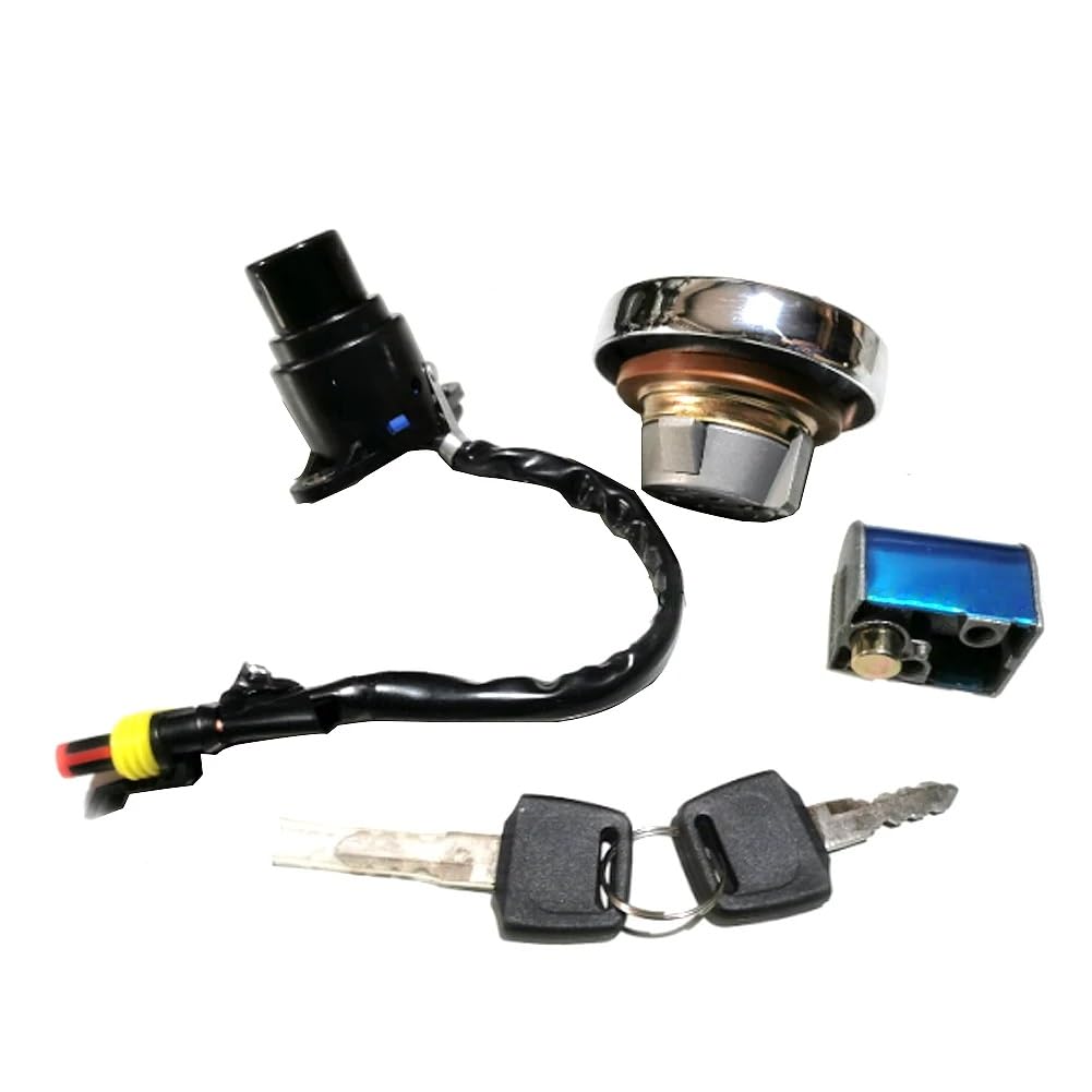 Interruttore Accensione E Coperchio Serbatoio Carburante Per Keeway Superlight K-Light 125/200 E QJ200-2H – Set Con Chiavi